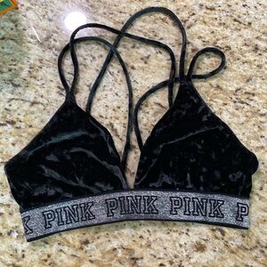 Victoria’s Secret PINK Soft Velvet Bra Bralette No Wire  S